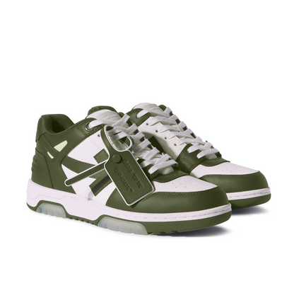 Off-White Out Of Office Low Tops Military Green White-Off-White-Mbuzi